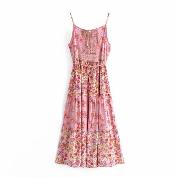 vestido playero boho de tirantes